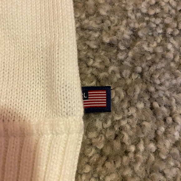 Polo Jeans Company white and navy sweater in size XL. NWOT - Picture 3 of 12